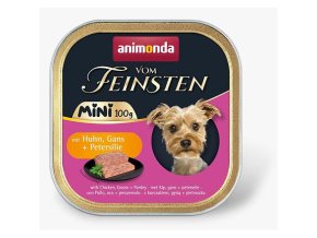 ANIMONDA paštika Vom Feinsten MINI - kuře, husa, petržel pro psy 100 g