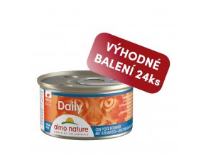 Almo Nature Daily Menu WET CAT - Pěna s mořskými rybami 85 g (výhodné balení 24 ks)