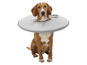 Ochranný měkký límec "disk", M: 38-42 cm/21,5 cm, polyester/pěna, šedá