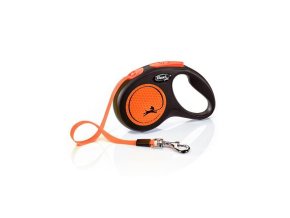 Flexi New Neon S pásek 5 m, max.15 kg, oranžová