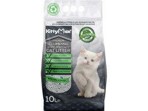 KITTYMAX hrudkující, bezprašný bílý bentonit ALOE VERA 10 l