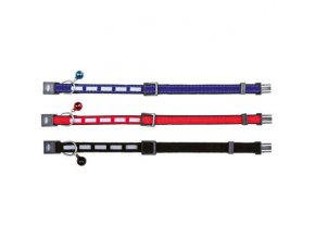 Obojek pro kočku reflexní, sametový 22-36 cm