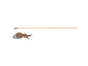 Udice s hračkou myš s peřím 50 cm
