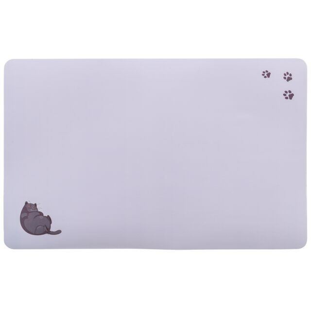 TRIXIE Prostírání pro kočky, Fat Cat s tlapkami, 44 x 28 cm, šedá