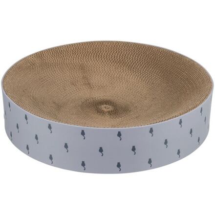 LILLY kulatý škrabací pelech s katnipem, ø 45 × 10 cm, karton, lila