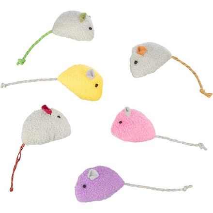 Myška plyšová s catnipem, 5 cm, různé barvy 1 ks