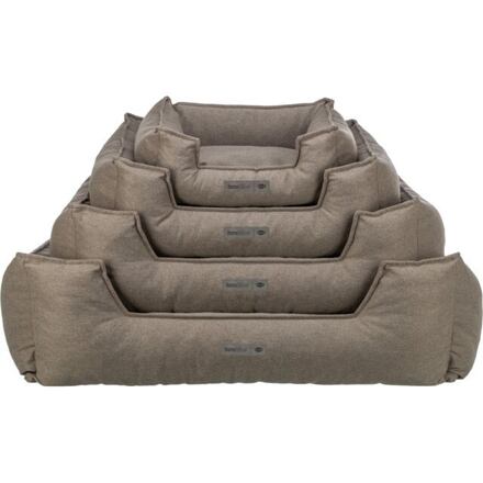 TRIXIE Pelech GANO, obdélníkový s polštářovým okrajem, tkanina, šedobéžová Velikost pelechu GANO: 100 x 80 cm