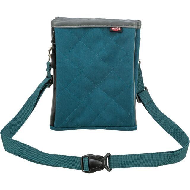 TRIXIE TWIN, taštička na pamlsky, 15 x 18 x 2,5 cm, bavlna/polyester, petrolejová