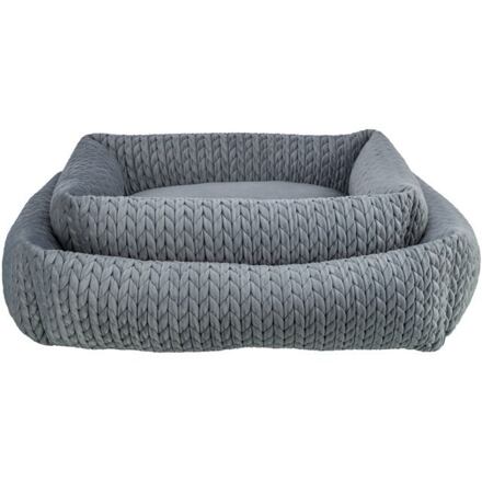 TRIXIE Obdélníkový pelech LIVIA sametový, šedá Velikost obdélníkového pelechu LIVIA: 80 x 60 cm