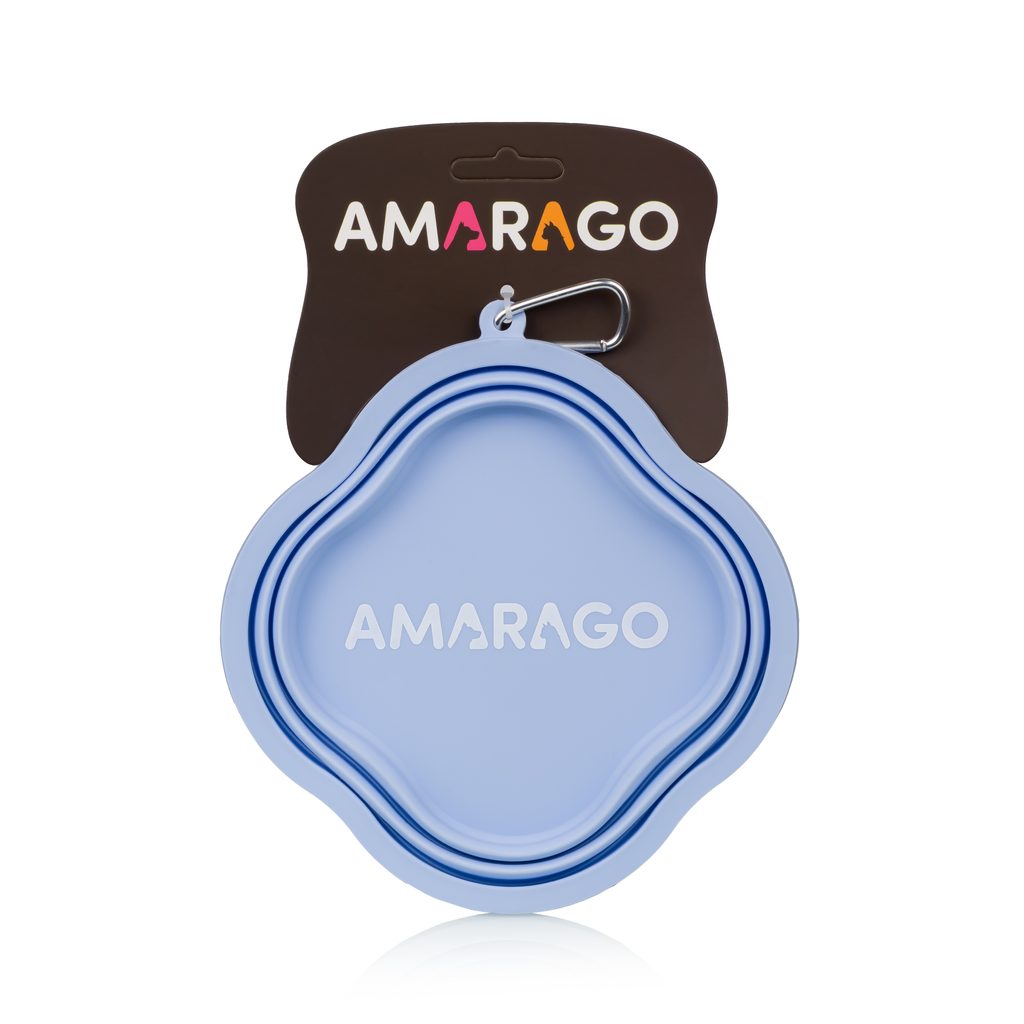 Amarago silikonová skládací miska 1000ml modrá