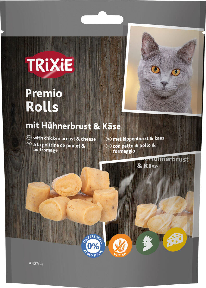 TRIXIE PREMIO Chicken & Cheese Rolls - válečky s kuřetem a sýrem, 50 g