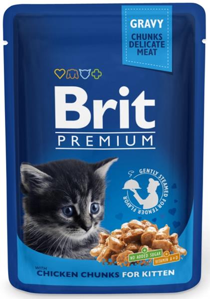 Brit Premium Cat kapsa Chicken Chunks for Kitten 100 g - 1Ks