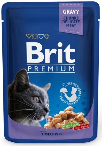 Brit Premium Cat kapsa with Cod Fish 100g - 1ks
