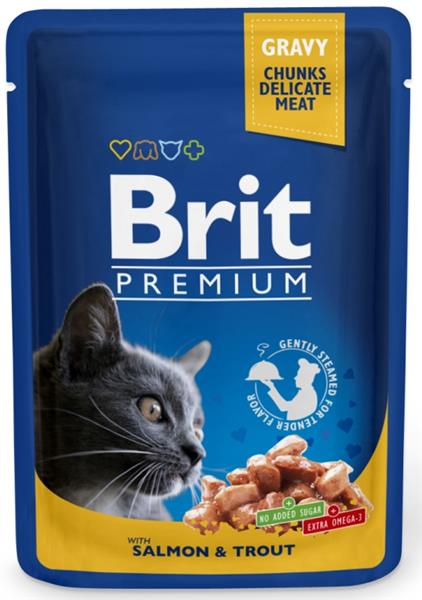 Brit Premium Cat kapsa with Salmon & Trout 100 g - 1Ks