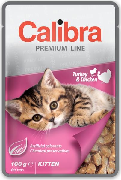 Calibra Cat kapsa Premium Kitten Turkey & Chicken 100g