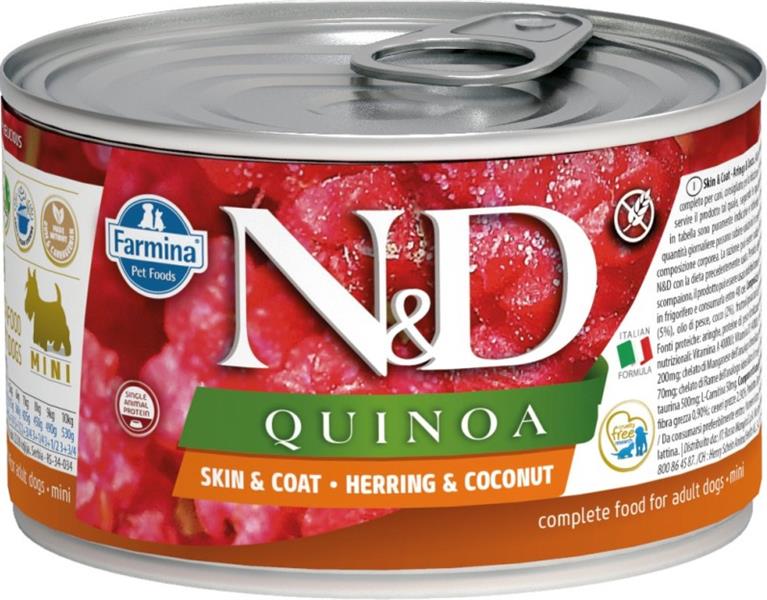 KONZERVA N&D DOG QUINOA HERRING & COCONUT 140g