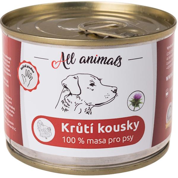 All Animals Krůtí kousky konzerva pro psy