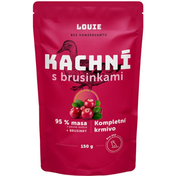 Louie kaps.pro psy kachní s brusinkami 150g