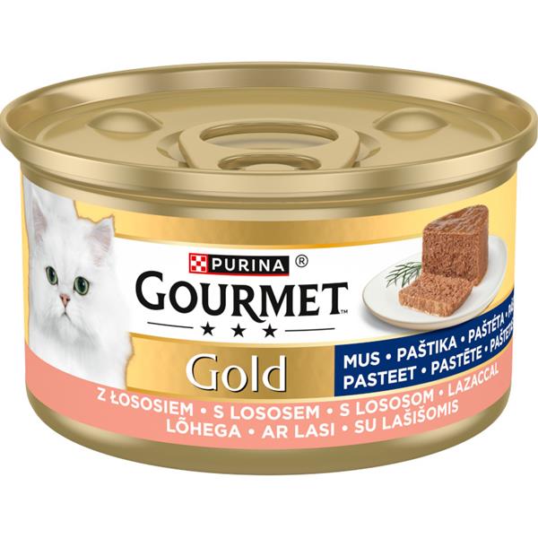 Gourmet Gold Cat konzerva paštika s lososem 85 g