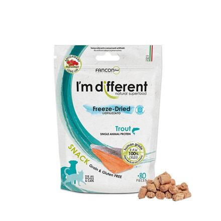 I´M DIFFERENT SNACK pstruh - mrazem sušený pamlsek 40 g