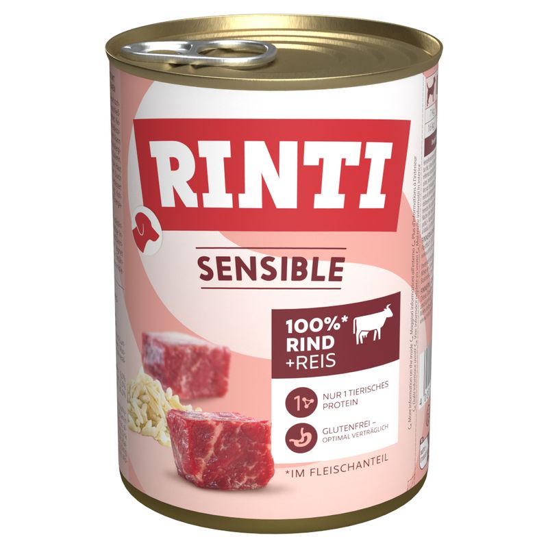 Konzerva RINTI Sensible hovězí + rýže 400 g