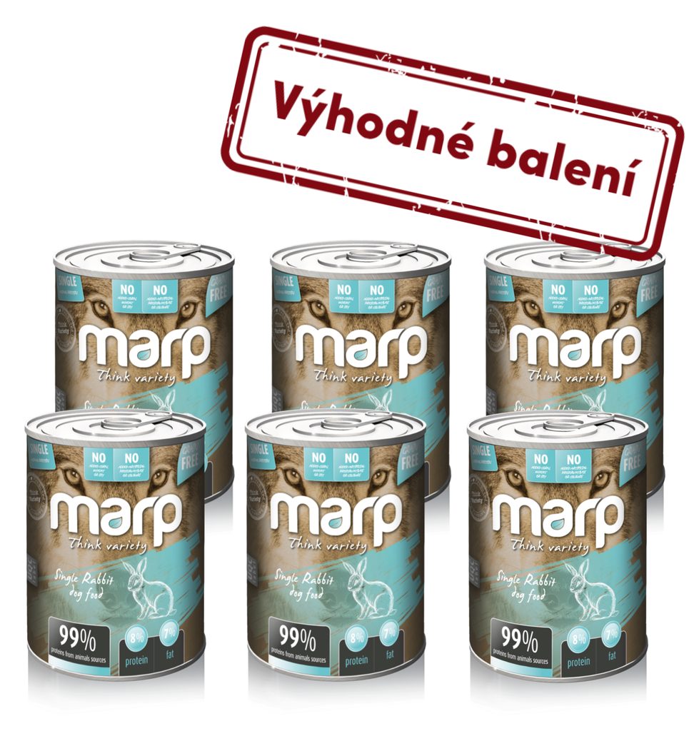 Marp Variety Single králík konzerva pro psy 6x400g