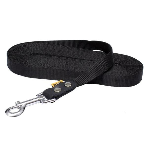 B&F Vodítko stopovací popruh - černé BAFPET (10 m)