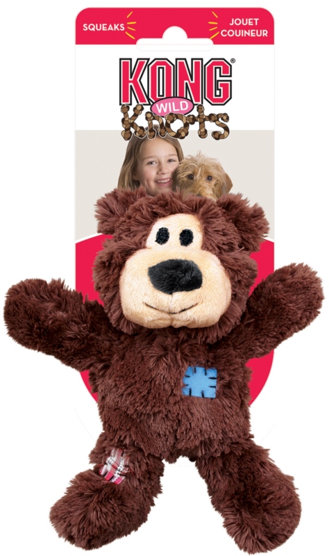 Hračka textil KONG Wild Knots Bear S/M mix
