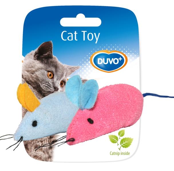 Hračka cat textil Myš mix barev Duvo+ (2 ks) 6x5x3 cm
