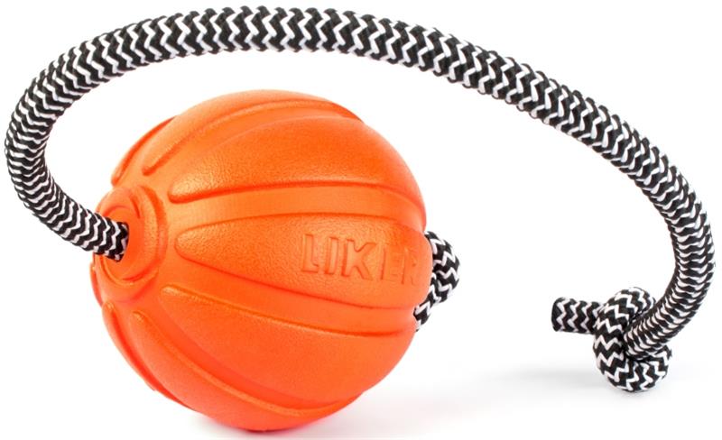 Puller Hračka pěnová guma Míč s provazem Liker 7 cm