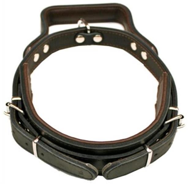 B&F Obojek kůže obrana s uchem BAFPET 6,0 x 65 cm