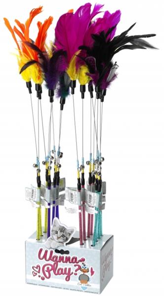 Hračka cat Vábnička s peřím Rosie 60 cm EBI (1 ks)