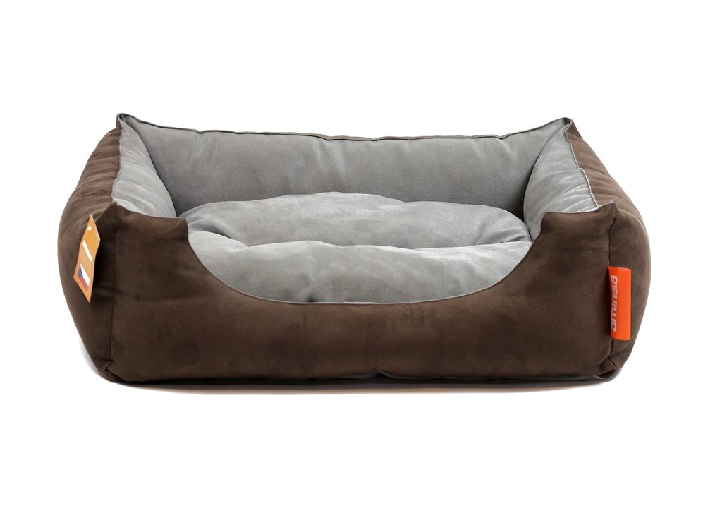 Aminela pelíšek s polštářem M hnědá/šedá 70x60cm