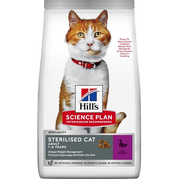 Hill´s Hill's Science Plan Feline Adult Sterilised Cat with Duck 10 kg