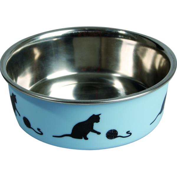 Miska cat nerez Kena modrá 160 ml Flamingo
