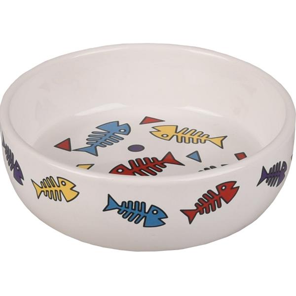 Miska cat keramika color fish 375 ml Flamingo