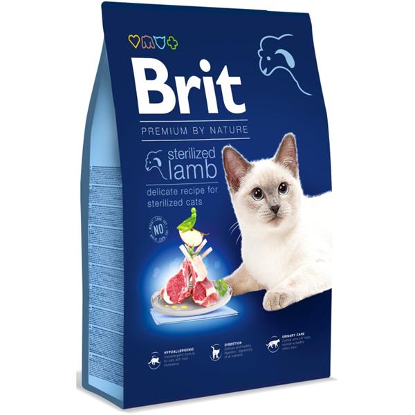 BRIT Premium by Nature Cat Sterilized Lamb 8 kg