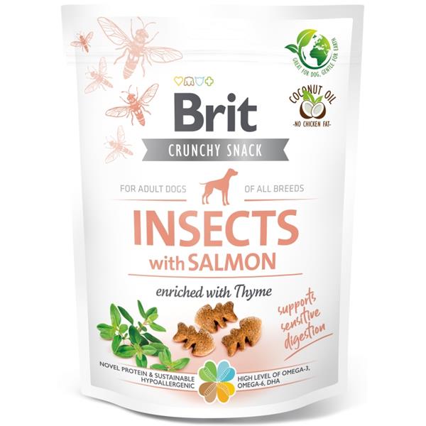 Brit Care Dog Crunchy Cracker. Insects with Salmon enriched with Thyme 200 g