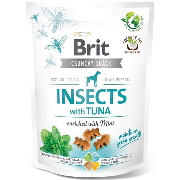 Brit Care Dog Crunchy Cracker. Insects with Tuna enriched with Mint 200 g
