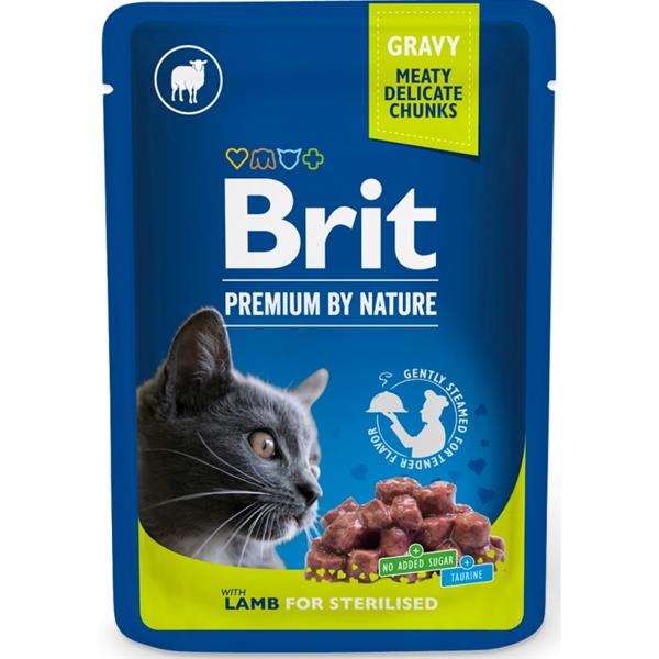 Brit Premium Cat Lamb for Sterilised in Gravy - 100g