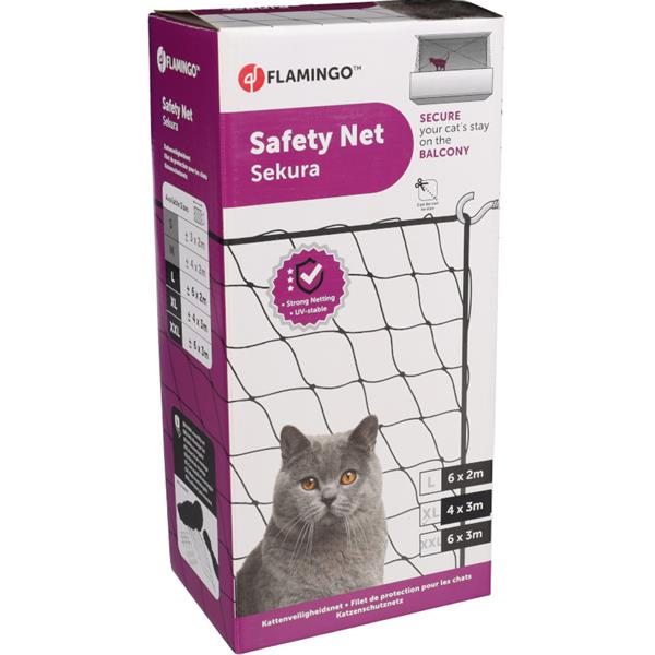 Síť ochranná do oken pro kočky Flamingo 3x4 m