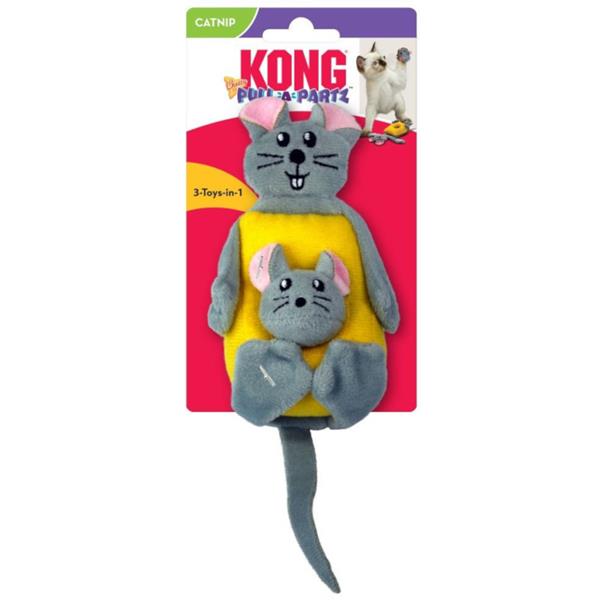 Hračka cat Pull-A-Partz myš a sýr KONG 1 ks