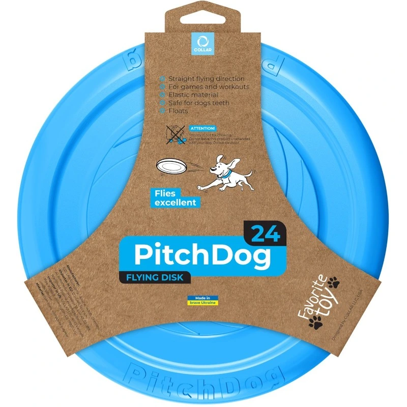 PITCHDOG Pěnový létající disk pro psy modrý 24 cm