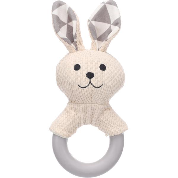 Hračka textil Rabbo králík 21 cm bílá Flamingo