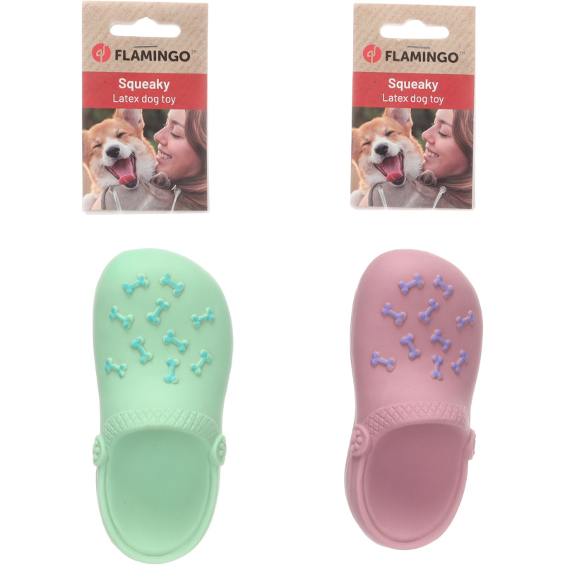 Hračka latex Crok bota 14,6 cm mix barev Flamingo