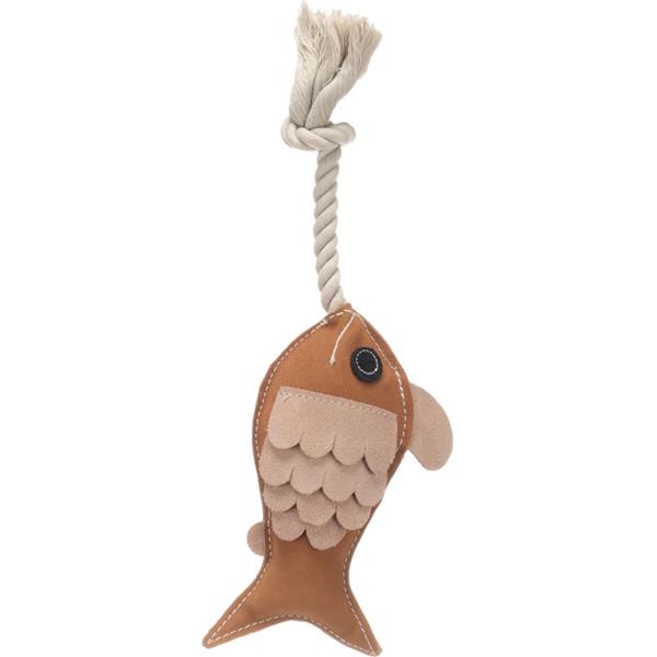 Hračka kůže+provaz Swa ryba 36 cm Flamingo