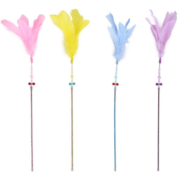 Hračka cat vábnička Yoshi 53 cm mix barev Flamingo (1 ks)