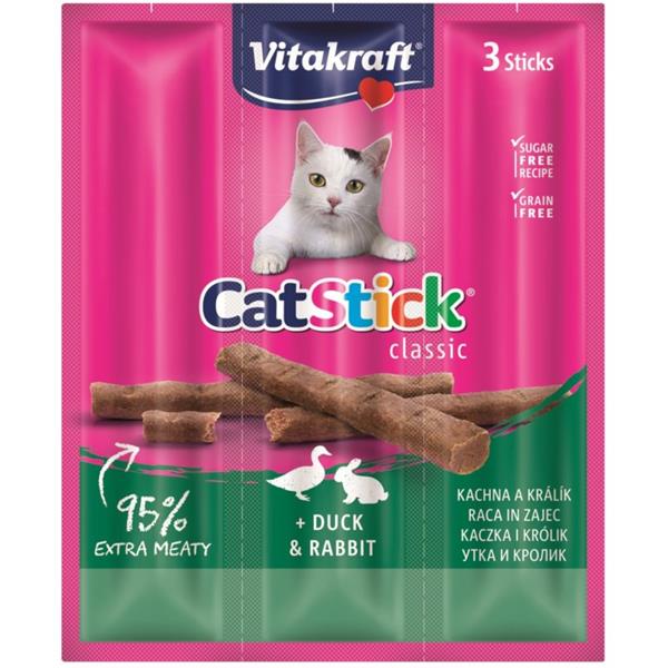 Vitakraft Cat Stick králík a kachna 3x6 g