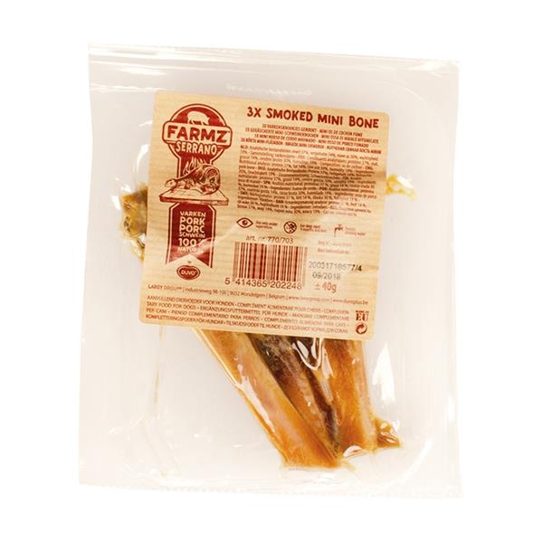 Duvo+ Kost vepřová uzená 3x mini Farmz (Duvo+) 40 g