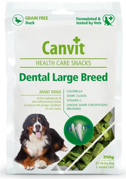 Canvit Snacks Dental Large Breed-Duck 250 g